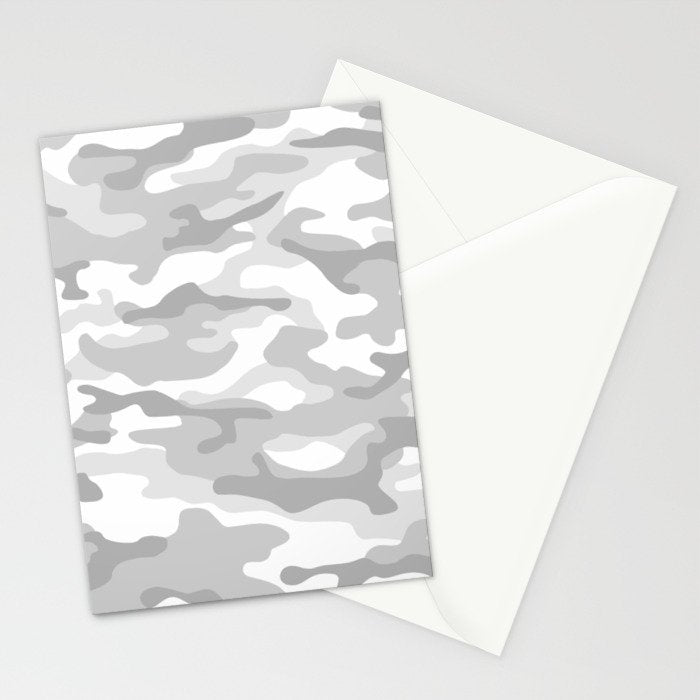 Snow Camo Stationery Card Gallery Image 2