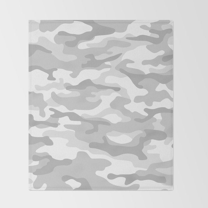 Snow Camo Throw Blanket Gallery Image 2