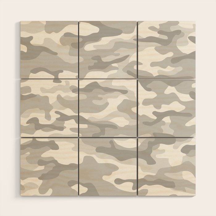 Snow Camo Wood Wall Art Gallery Image 1
