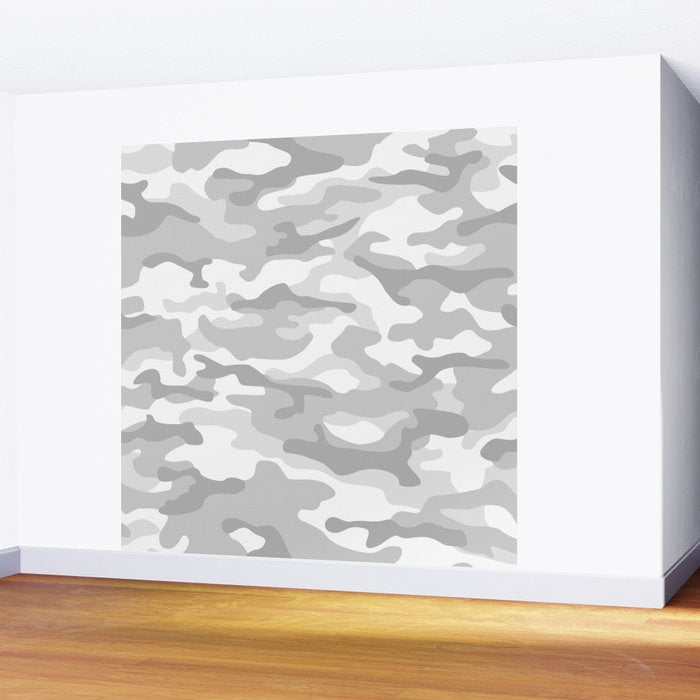 Snow Camo Wall Mural Gallery Image 2