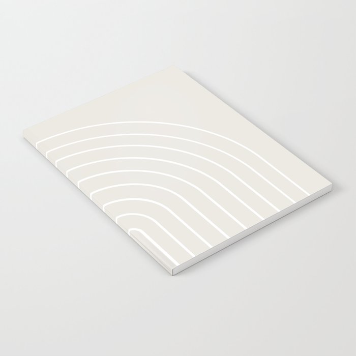 Minimal Arch II Natural Off White Modern Geometric Lines Notebook Gallery Image 1