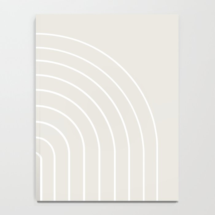 Minimal Arch II Natural Off White Modern Geometric Lines Notebook Gallery Image 4