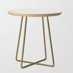 Minimal Arch II Natural Off White Modern Geometric Lines Side Table Gallery Image 1