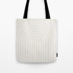 Minimal Arch II Natural Off White Modern Geometric Lines Tote Bag Gallery Image 1