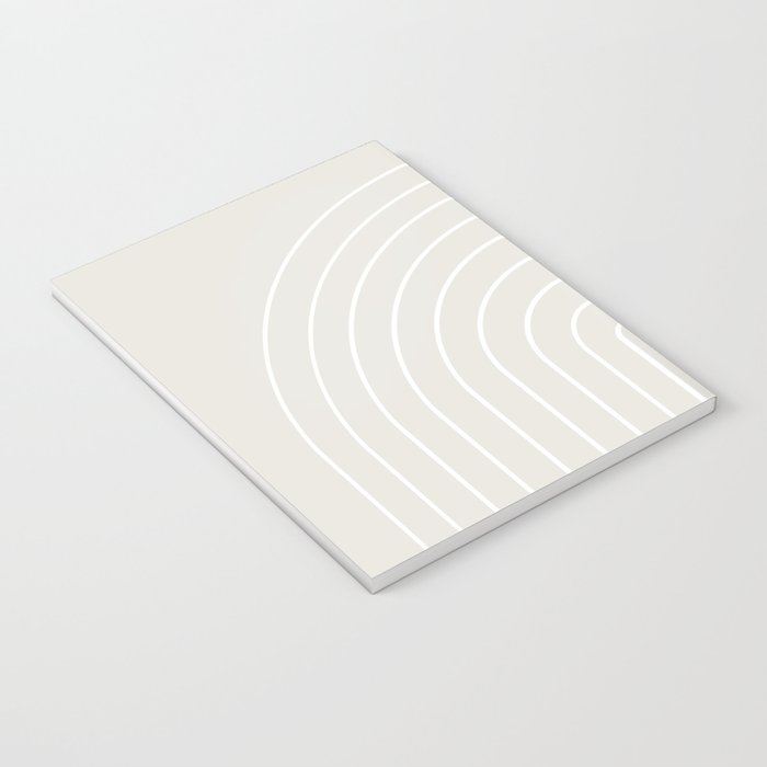 Minimal Arch II Natural Off White Modern Geometric Lines Notebook Gallery Image 3