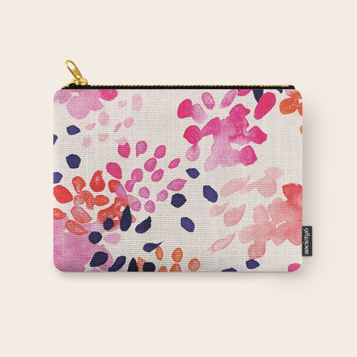 Flower abstract, watercolor floral pattern Carry All Pouch Gallery Image 1