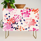 Flower abstract, watercolor floral pattern Credenza Gallery Image 1