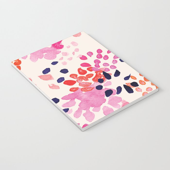 Flower abstract, watercolor floral pattern Notebook Gallery Image 3