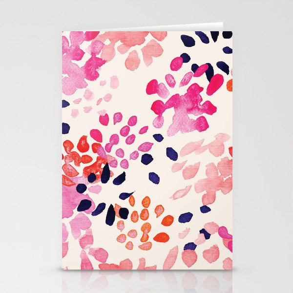 Flower abstract, watercolor floral pattern Stationery Card Gallery Image 1