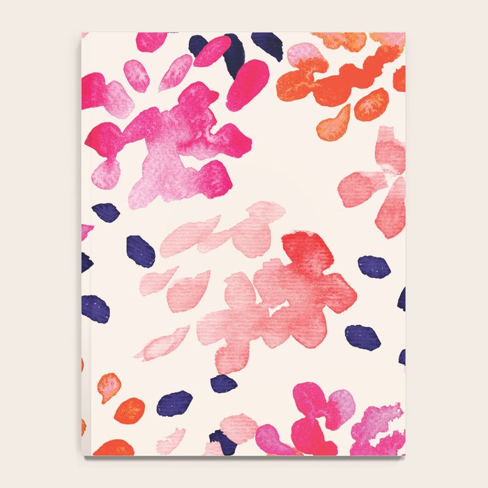 Flower abstract, watercolor floral pattern Notebook Gallery Image 4