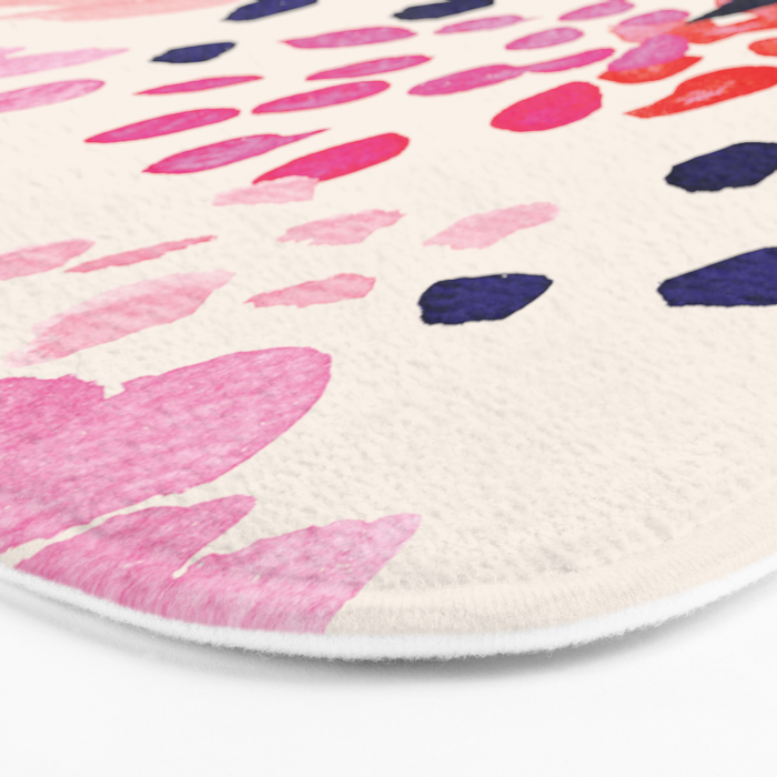 Flower abstract, watercolor floral pattern Bath Mat Gallery Image 3