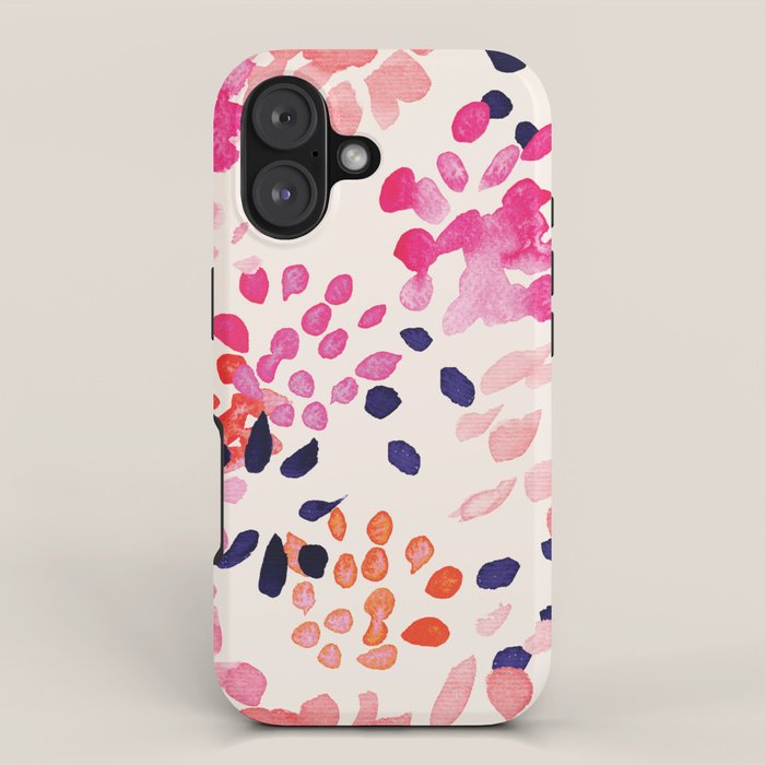 Flower abstract, watercolor floral pattern iPhone Case Gallery Image 1