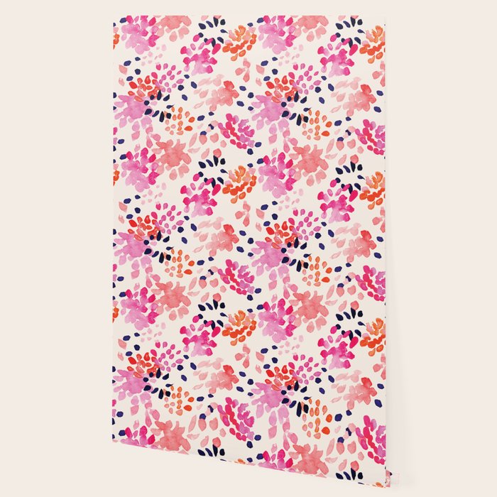 Flower abstract, watercolor floral pattern Wallpaper Gallery Image 2