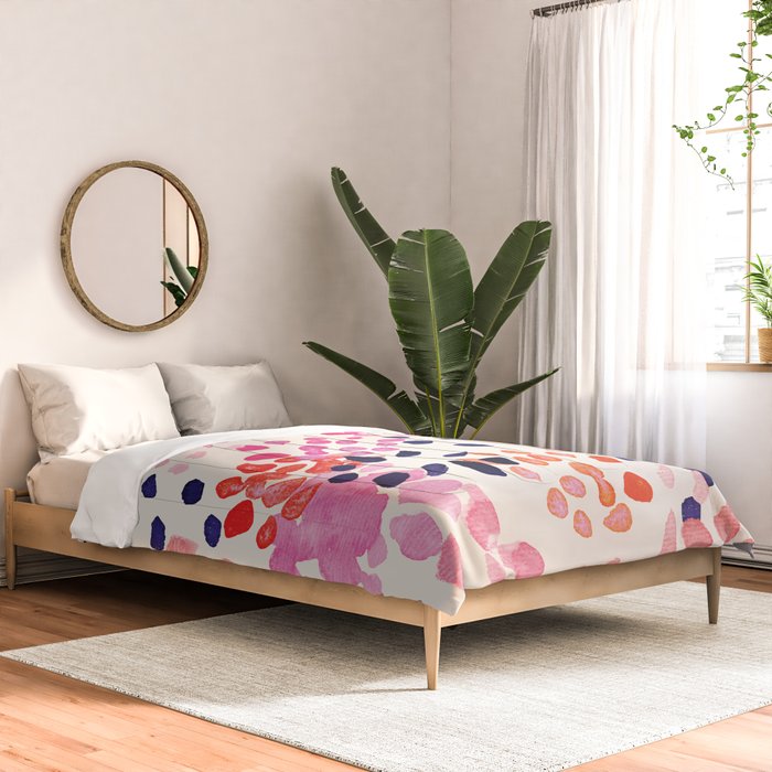 Flower abstract, watercolor floral pattern Comforter Gallery Image 2