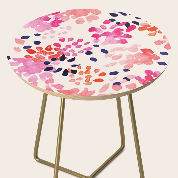 Flower abstract, watercolor floral pattern Side Table Gallery Image 2