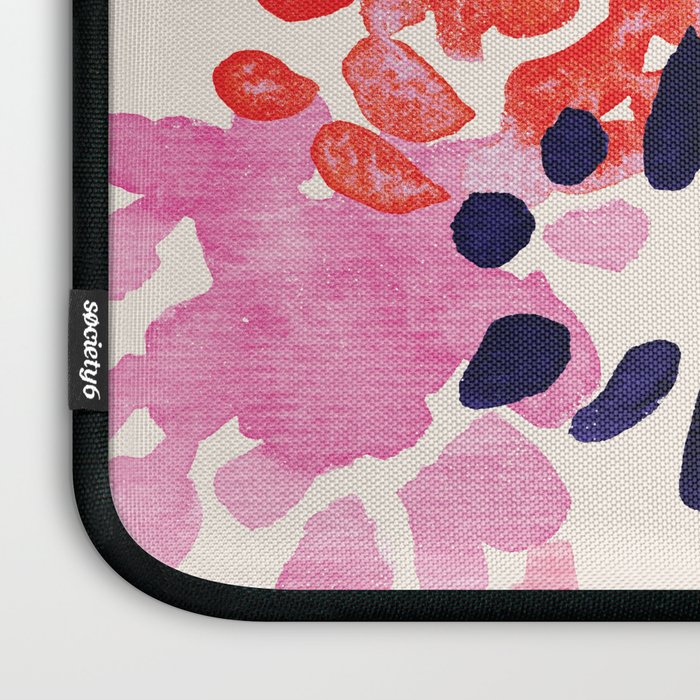 Flower abstract, watercolor floral pattern Laptop Sleeve Gallery Image 3