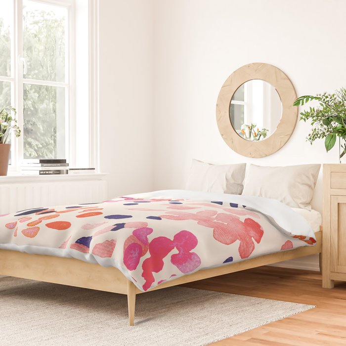 Flower abstract, watercolor floral pattern Duvet Cover Gallery Image 2