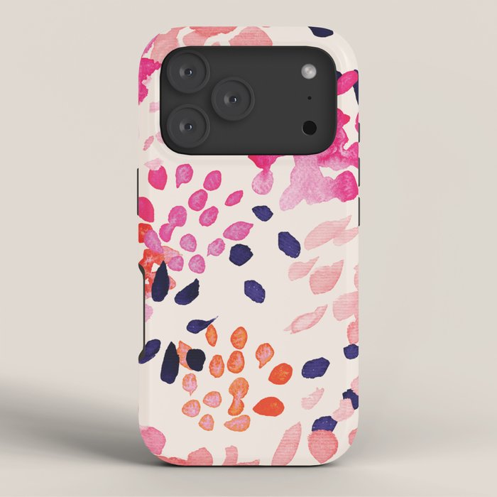 Flower abstract, watercolor floral pattern iPhone Case Gallery Image 3
