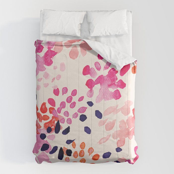 Flower abstract, watercolor floral pattern Comforter Gallery Image 6