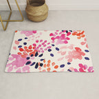 Flower abstract, watercolor floral pattern Rug Gallery Image 1