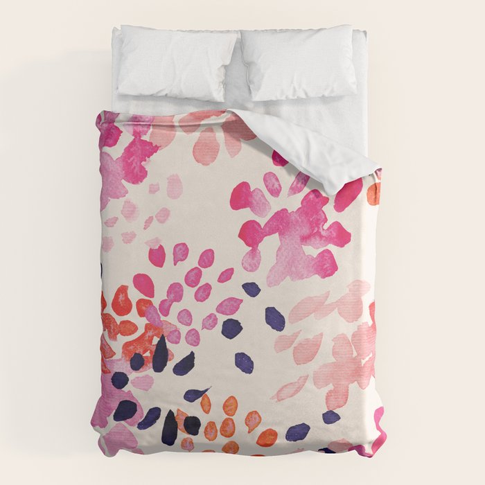 Flower abstract, watercolor floral pattern Duvet Cover Gallery Image 6