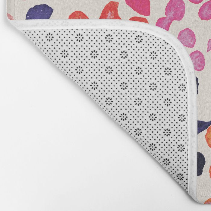 Flower abstract, watercolor floral pattern Bath Mat Gallery Image 2