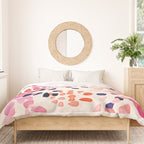 Flower abstract, watercolor floral pattern Duvet Cover Gallery Image 3