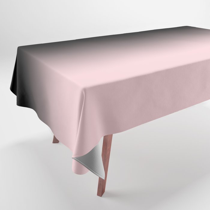 Modern abstract elegant black blush pink gradient pattern Tablecloth Gallery Image 1