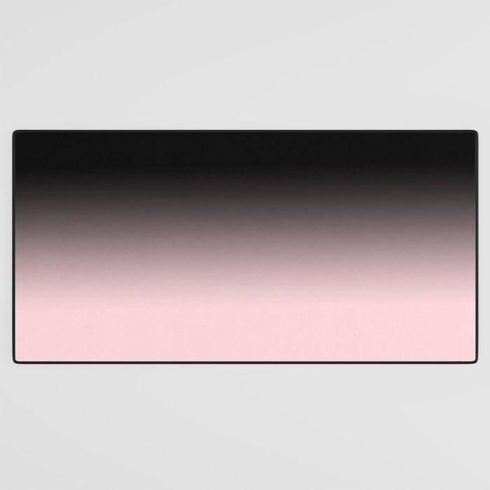 Modern abstract elegant black blush pink gradient pattern Desk Mat Gallery Image 3