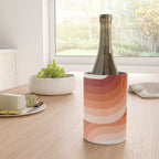 Mid Century Modern Geometric 89 in Terracotta Shades (Rainbow Abstract) Wine Chiller Gallery Image 4
