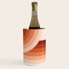 Mid Century Modern Geometric 89 in Terracotta Shades (Rainbow Abstract) Wine Chiller Gallery Image 3