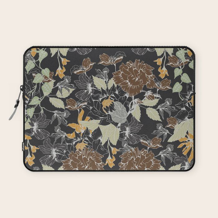 Vintage Midnight Florals Laptop Sleeve Gallery Image 1