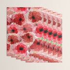 Pressed Poppy Blossom Pattern Wrapping Paper Gallery Image 3