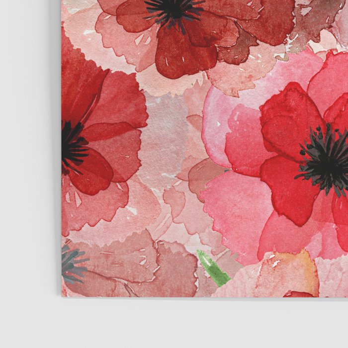 Pressed Poppy Blossom Pattern Poster Gallery Image 3