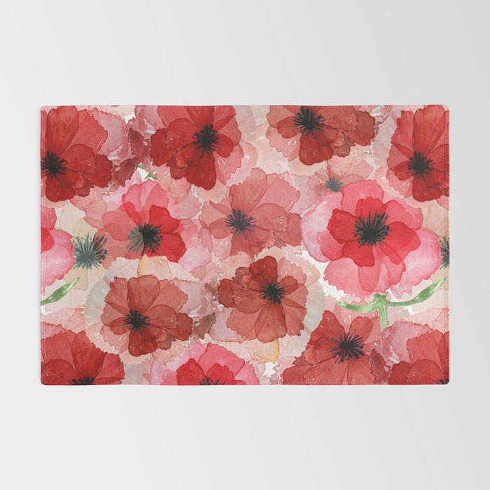 Pressed Poppy Blossom Pattern Rug Gallery Image 2