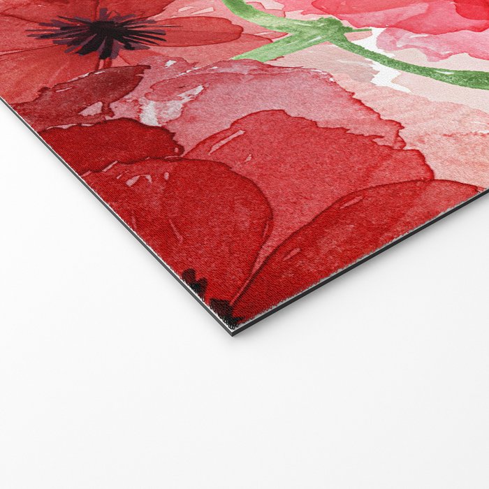 Pressed Poppy Blossom Pattern Welcome Mat Gallery Image 2