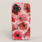 Pressed Poppy Blossom Pattern iPhone Case Gallery Image 1