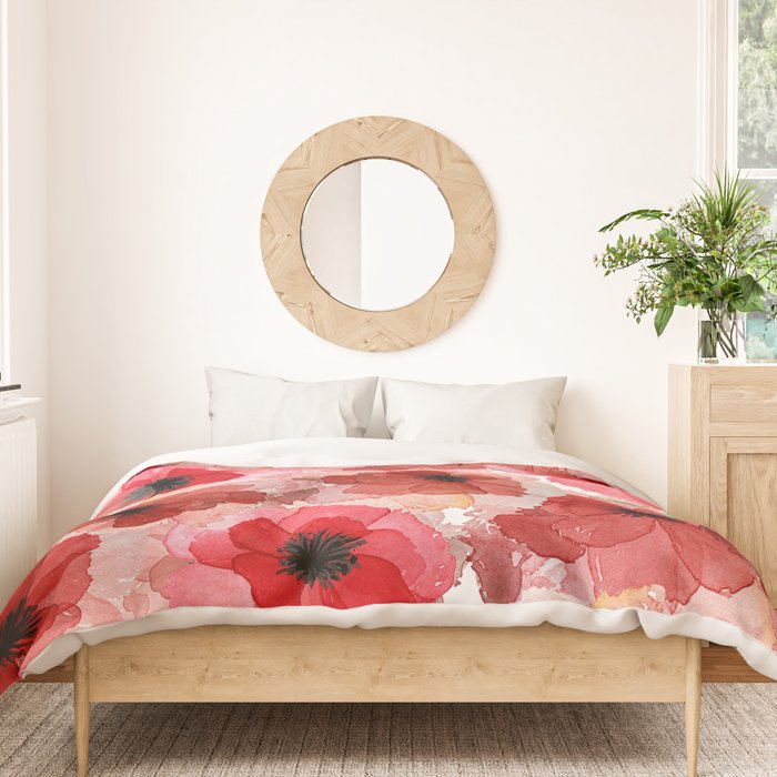 Pressed Poppy Blossom Pattern Duvet Cover Gallery Image 3