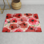 Pressed Poppy Blossom Pattern Rug Gallery Image 1