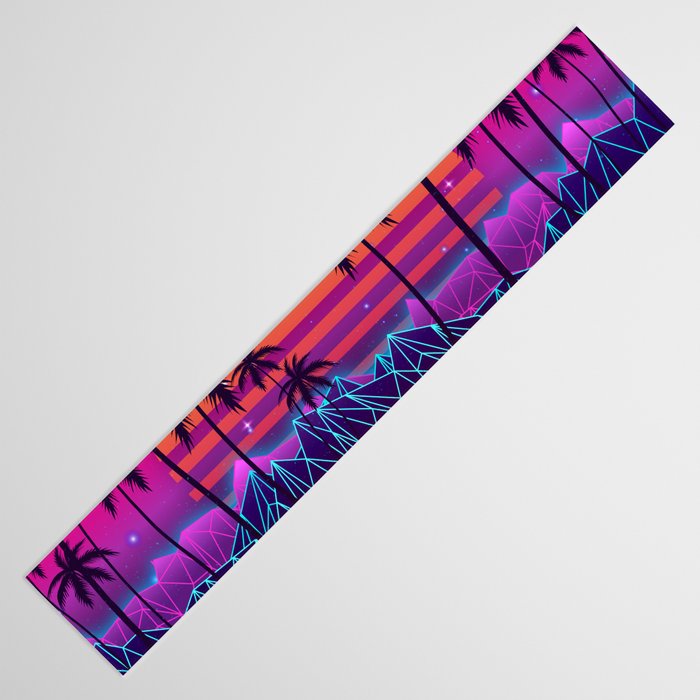 Radiant Sunset Synthwave Table Runner Gallery Image 3