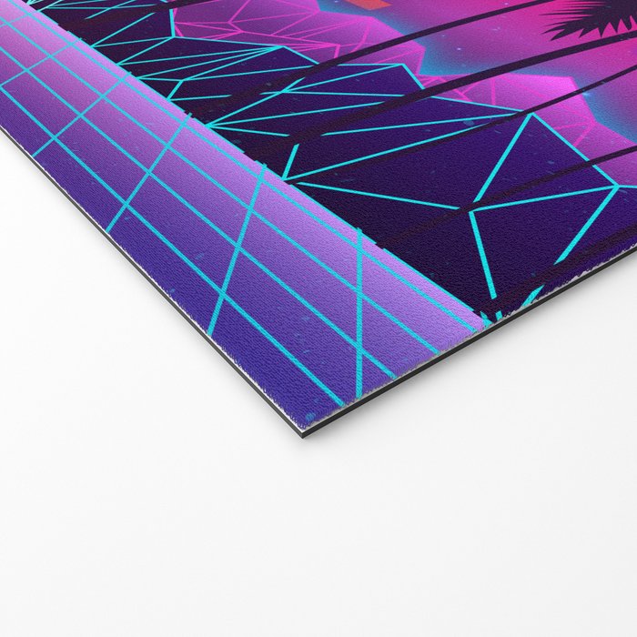 Radiant Sunset Synthwave Welcome Mat Gallery Image 2