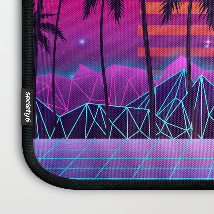 Radiant Sunset Synthwave Laptop Sleeve Gallery Image 3
