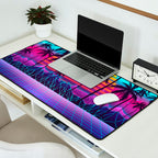 Radiant Sunset Synthwave Desk Mat Gallery Image 2