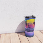 Radiant Sunset Synthwave Travel Mug Gallery Image 4