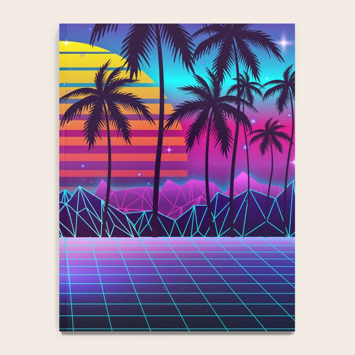 Radiant Sunset Synthwave Notebook Gallery Image 4