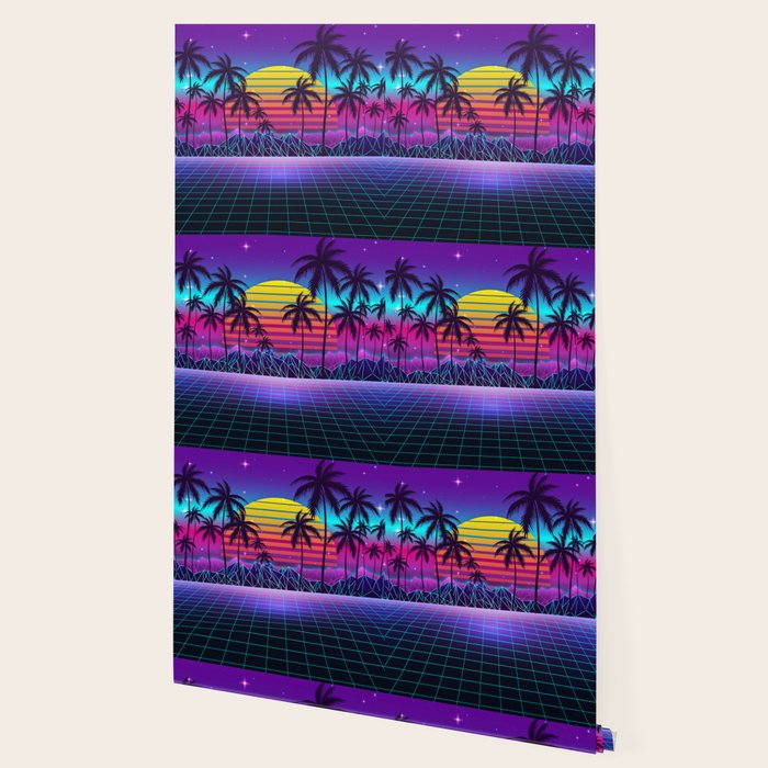 Radiant Sunset Synthwave Wallpaper Gallery Image 2