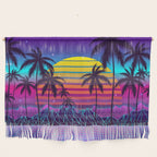 Radiant Sunset Synthwave Wall Hanging Gallery Image 1