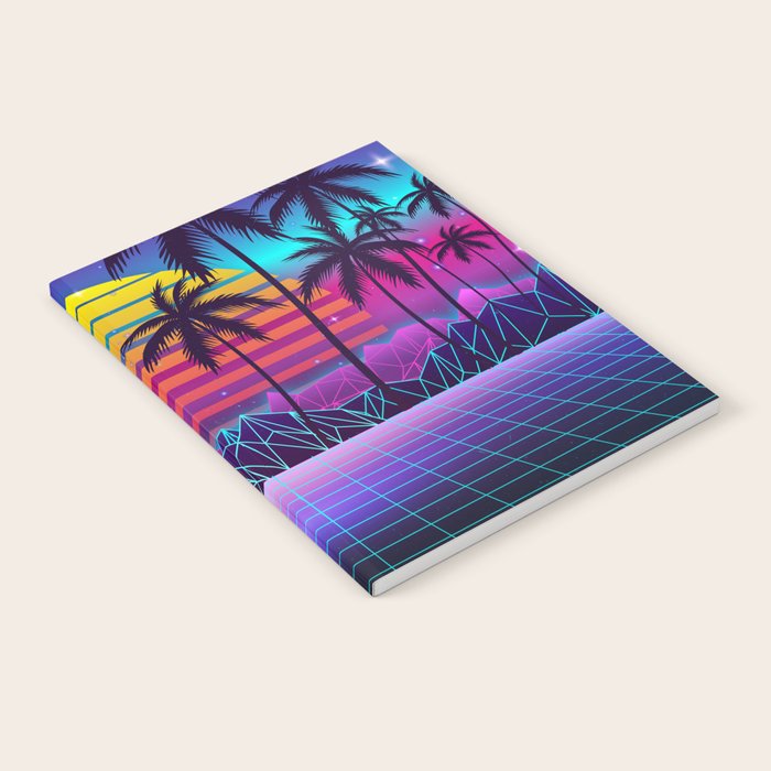 Radiant Sunset Synthwave Notebook Gallery Image 2