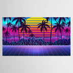 Radiant Sunset Synthwave Tablecloth Gallery Image 2