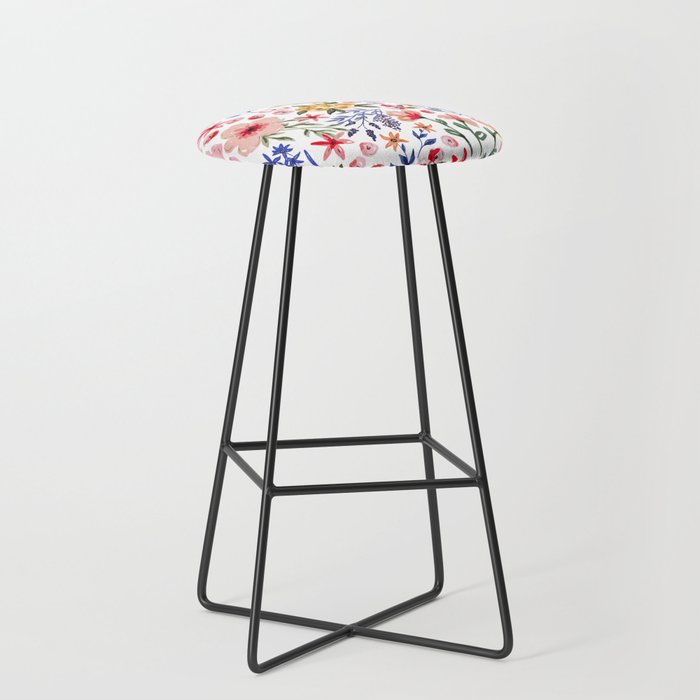Simple colorful flowery meadow Stool Gallery Image 1
